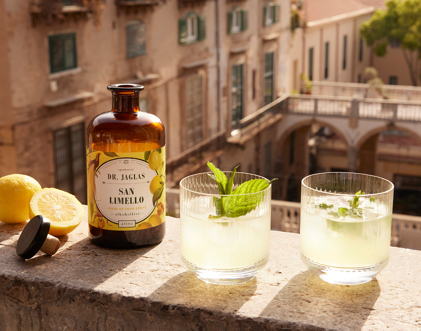 Dr Jaglas San Limello serviert als Limello Spritz