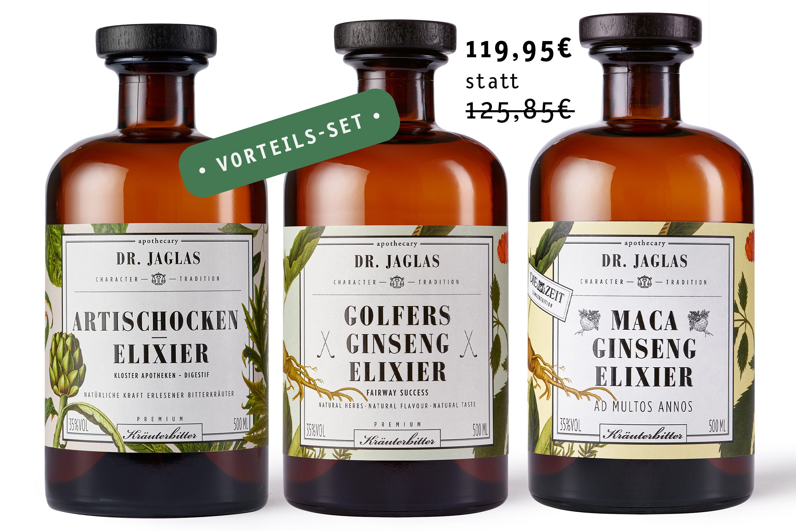 Vorteilsset mit drei Elixiersorten für nur 119,95€