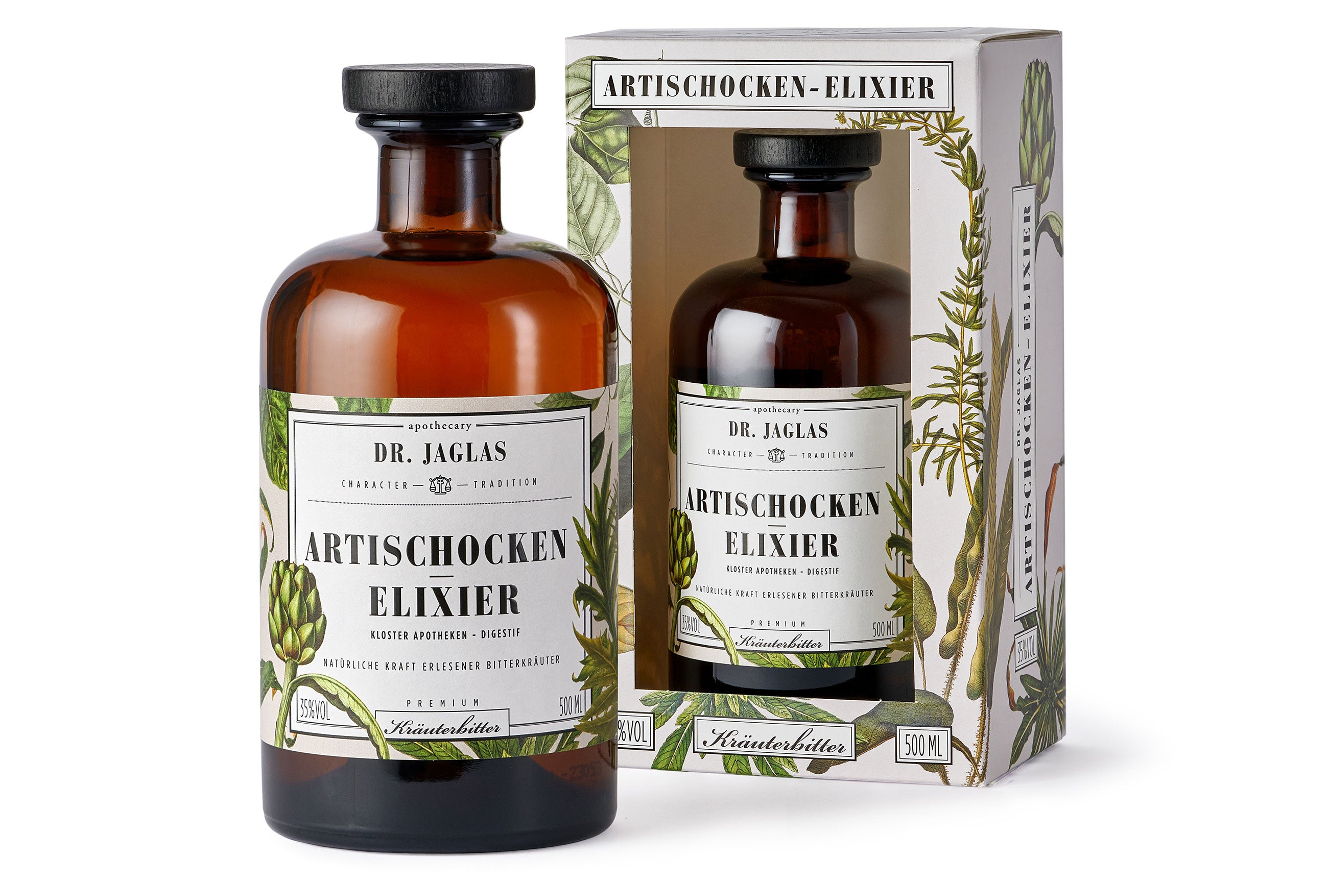 Artischocken Elixier mit Verpackung