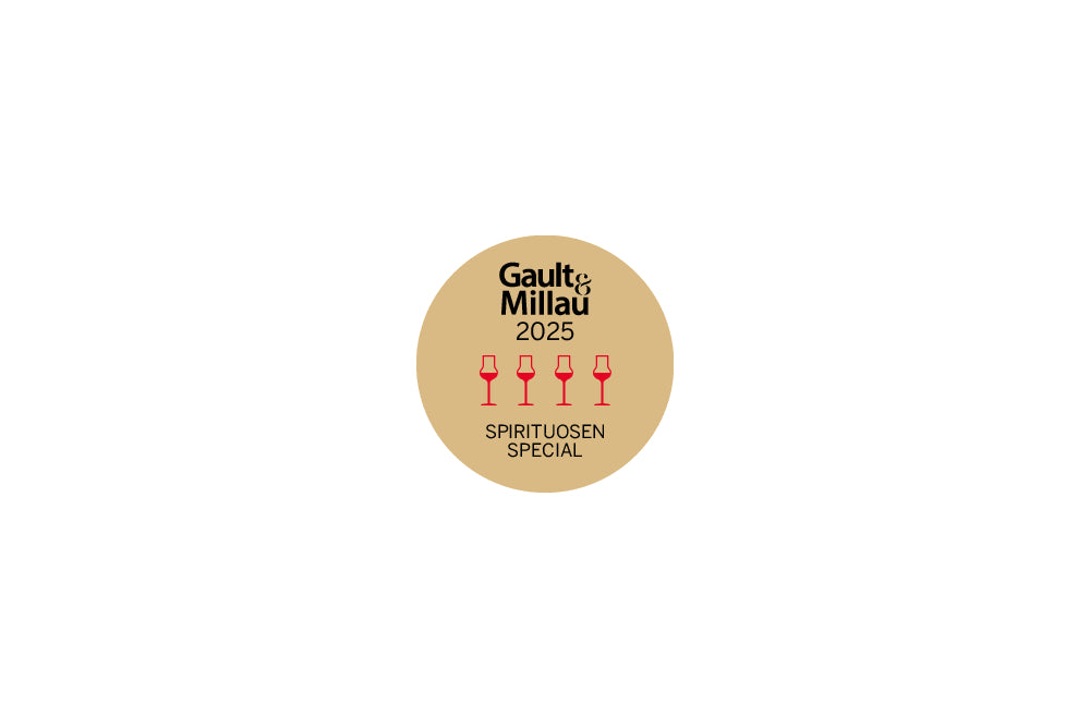 Das dr-jaglas Artischocken-Elixier - 6x50ml erhielt die Goldplakette des Gault & Millau 2025 mit vier roten Gläsern und dem Text Spirituosen Spezial, eine Auszeichnung für Spitzenprodukte der Bitterkräuter oder Kräuterbitter.