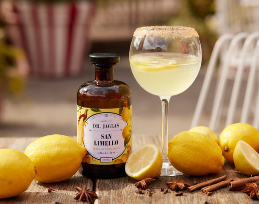 Dr Jaglas San Limello serviert als Winter Spritz